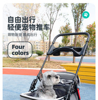 严选宠物猫狗推车狗狗猫咪泰迪婴手推车外出轻便可折叠小型狗车