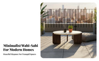Wabi-Sabi Design Round Stunique-Top Tripod Table Minimalist design Round Pedestal Table Natural Aesthetic Household Furniture Rounded Edges for Apartment Dwellers, Homeowners, Families, Living Room, Balcony, Lounge Area, Bedroom