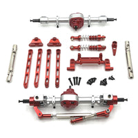 莽牛 1/12 MN82 LC79 MN78 遥控车零配件 金属升级 前后总成 套件