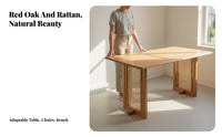 Japanese Design Dining Table Sturdy Construction Wooden Dining Firm Table Base Structure for Homeowners, Design Enthusiasts, Apartment