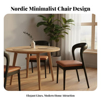 Curvedspine Upholstered Chair Nordic and Design Household Furniture Minimalist Design Versatile Use for Kitchen, Office