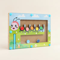 Educational Caterpillar Maze Tabletop Maze Board Fine-Motor Color Matching Board Hand-Eye Coordination for Preschoolers