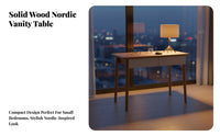 Vanity Desk with Drawers Nordic Design Bedroom Furniture Space-Saving for Adults