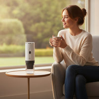 Slim Portable Coffee Maker Compact Portable Coffee Machine LED Indicator Lights Kitchen Appliance Transparent Chamber