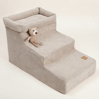 Pet Stairs with Storage Removable Dog Stairs with Storage Comfortable Dog Steps for Sofa