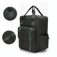 Boxy Oxford Cloth Backpack Backpack with Top Handles Spacious Structured Travel Bag Comfortable for School, Daily Commute