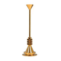 Taper Candle Holder Metal Candlestick with Stepped Base Minimalist Candlestick Holder for Mantel