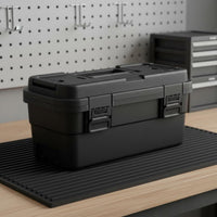 Multi-Compartment Multifunctional Storage Box Large Capacity Layered Tool Organizer Stackable Design for Repairmen, Camping, Outdoor, Garage