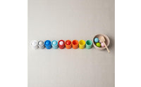 Wooden Balls and Cups Set Natural Wood Wooden Color Matching Game Bead Sorting Learning Toy Paint for Children 3+, Daycare