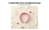 Soft Plush Headbands for Kids coral tan Brown