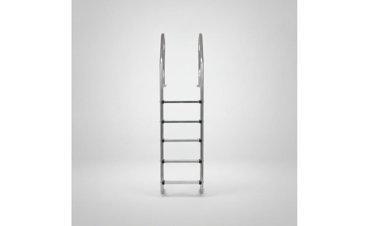 Stainless Steel Pool Ladder No Permanent Holes Pool Ladder with Handrails Rust-Resistant