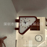跨境新品1970s Inspired Double Sided Station Clock双面车站钟