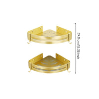 Brushed gold towel rack, no-drill