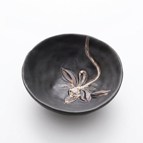 Wabi-Sabi Lotus Tea Cup, Japanese Ceramic