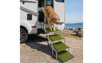 Foldable Pet Car Ramp Non-Slip 5 Steps Dog Stairs Compact Foldable Dog Steps for Dogs, Travel