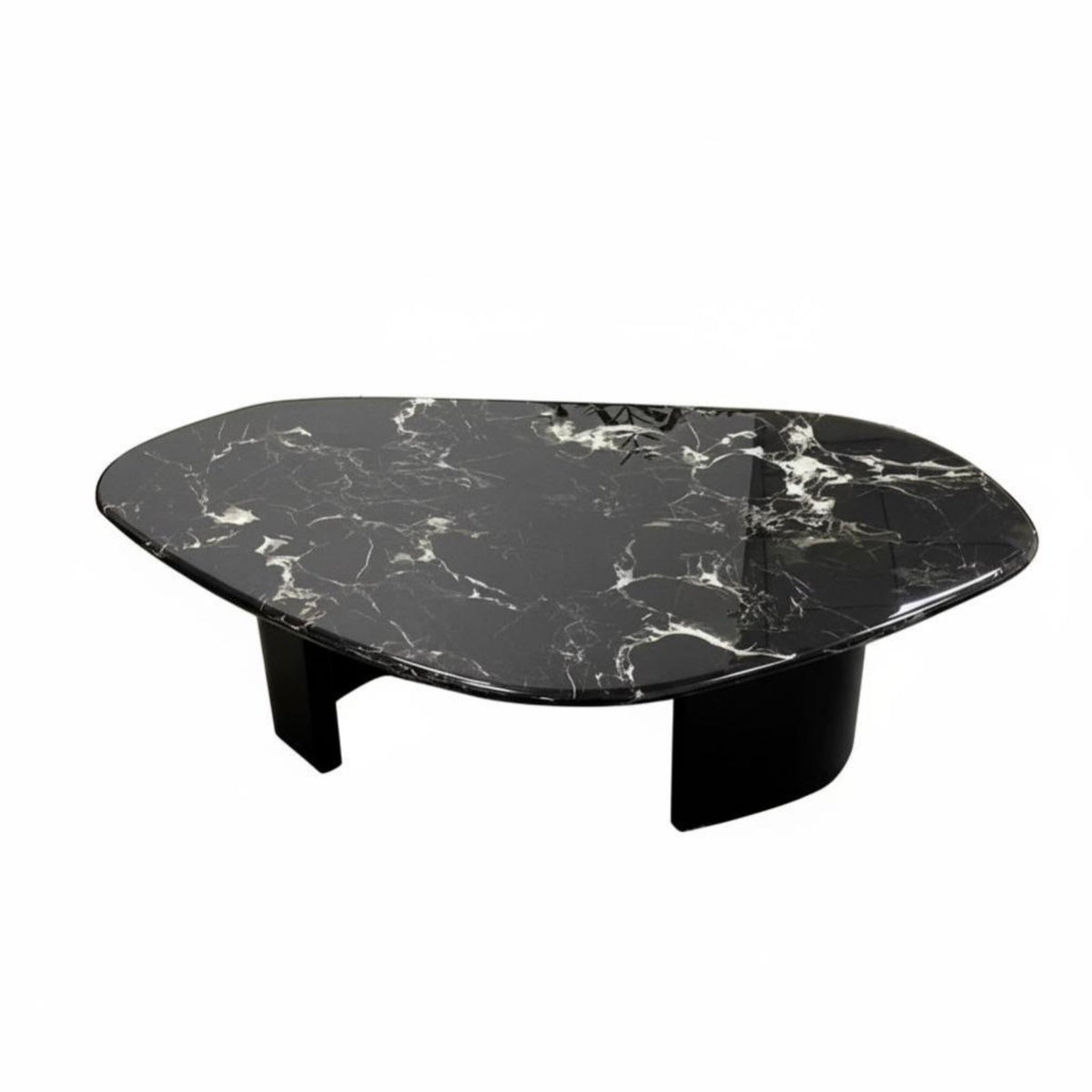 2 Pieces Nesting End Tables Italian Design Coffee Table Set Irregular Shape Easy Assembly for Interior Designers, New Movers