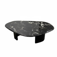 2 Pieces Nesting End Tables Italian Design Coffee Table Set Irregular Shape Easy Assembly for Interior Designers, New Movers