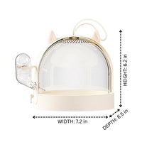 Hamster Carrier Portable Hamster Cage, Hard Travel Hamster Cage with Handle, Breathable Small Animal Travel Case for Outdoor Adventures