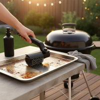 Electric Grill Brush Indicator Light Cleaning Tool Hanging Loop