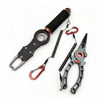 Multi-Functional Multifunction Fishing Pliers 360° Rotating Head Catch Lip Gripper with Scale Single-Hand Operation Lure Fishing Tool Combo EVA Foam Grip for Anglers, Fishermen