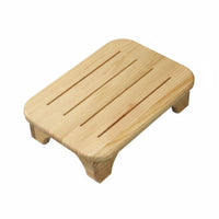 Slatted Platform Stool Multi-Functional Footrest Minimalist Design for Bathroom