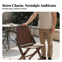 Space-Saving Foldable Dining Chair Sturdy and Stable Retro Dining Chair Portable Seating for Apartment Dwellers, Design Enthusiasts, Balcony, Garden, Outdoor, Events