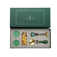 Wholesale Wax Seal Stamp Kit with Wax Beads - Dark Green Single Head