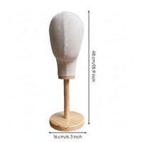 Mannequin Head Stand Lightweight Linen Hairpiece Form Head for Home Storage