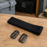 Nylon Shoulder Strap Shoulder Belt 2-piece Set Wide Replacement for Bags Black
