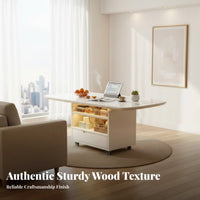 Elevate-Top Coffee Table Multi-Functional Transformable Elevate-Top Table Hidden Compartments Sturdy Construction for Homeowners