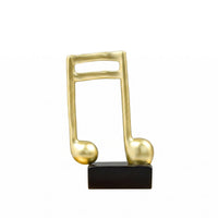 Music Note Figurine Black Base Tabletop Figurine Abstract for Room