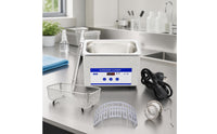 Ultrasonic Cleaner with Basket and Numeric Display Stainless Steel Digital Ultrasonic Cleaner Compact Cleaning Machine for Jewelers, Home, Workshops