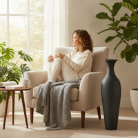 Floor Vase with Narrow Neck Rustic Tall Floor Vase Nordic for Entryway