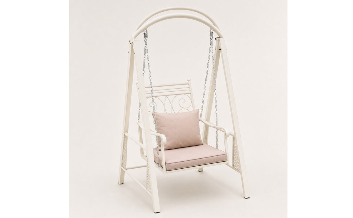Freestanding Hanging Swing Chair with Stand Cushioned Egg Chair with Stand Weather-Resistant Furniture Sturdy for Balcony, Sunroom