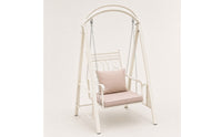 Freestanding Hanging Swing Chair with Stand Cushioned Egg Chair with Stand Weather-Resistant Furniture Sturdy for Balcony, Sunroom