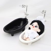 Realistic Design Doll Bathtub Polished Surfaces Miniature Bathtub Promotes Skill Development for Children, Dollhouse, Display, Photography