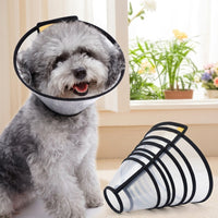 Pet Neck Guard for Cats and Canines, Transparent PVC Pet Shield, Adjustable Grooming Tool to Stop Licking After Surgery, Anti Bite Casual Style