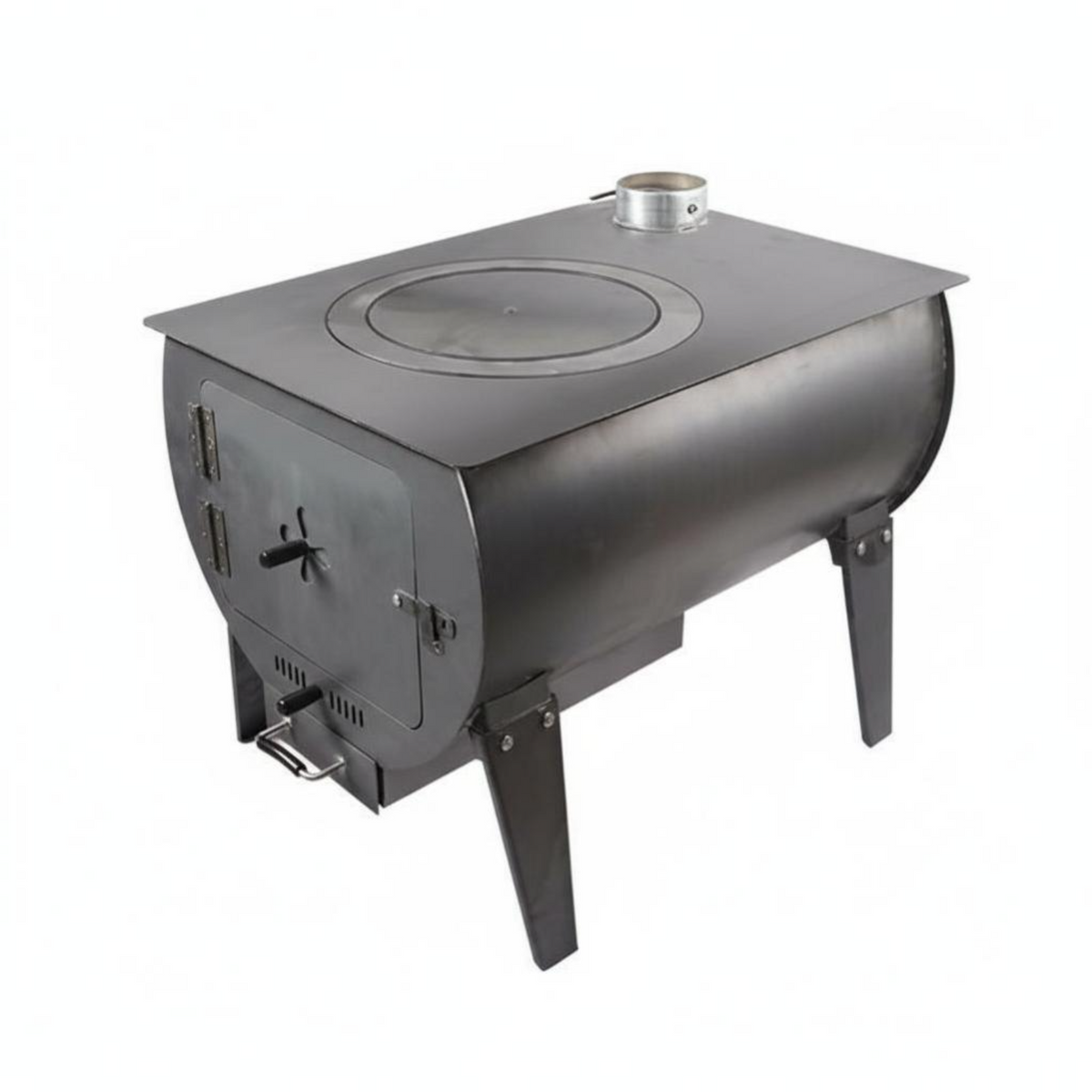 Smokeless stove heats fast, portable