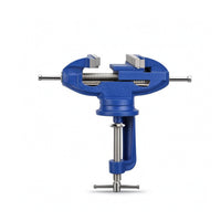 Adjustable Bench Vise with Swivel Base General-Purpose Bench Vise Cast Steel Tool Compact for Hobbyists, Woodworkers, Hobby Desk, Home Garage, Workshop