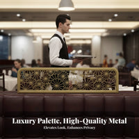 Openwork Metal Railing Freestanding Booth Divider Modern Aesthetic for Cafes