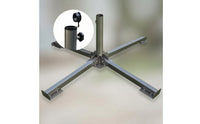 Folding Umbrella Stand Space-Saving Cross Umbrella Base Cross Brace Stand Kit Heavy Duty Weatherproof for Vendors, Garden, Beach