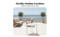 4 Pieces 4-Piece Woven Lounge Furniture Nordic Design & Aesthetic Patio Seating Set Modern Design Weather-Resistant for Balcony
