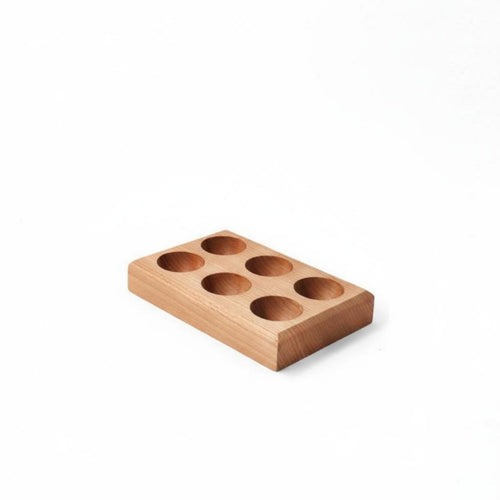 Beech Wood Egg Tray Polished Finish Kitchenware Artisanally Made for Restaurant