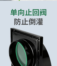 跨境黑色方形防雨排气罩排风口外墙壁挂式通风帽风罩烘干机通风口