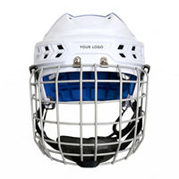 Hockey Helmet with Face Guard Comfortable Safeguarding Headgear Chin Straps