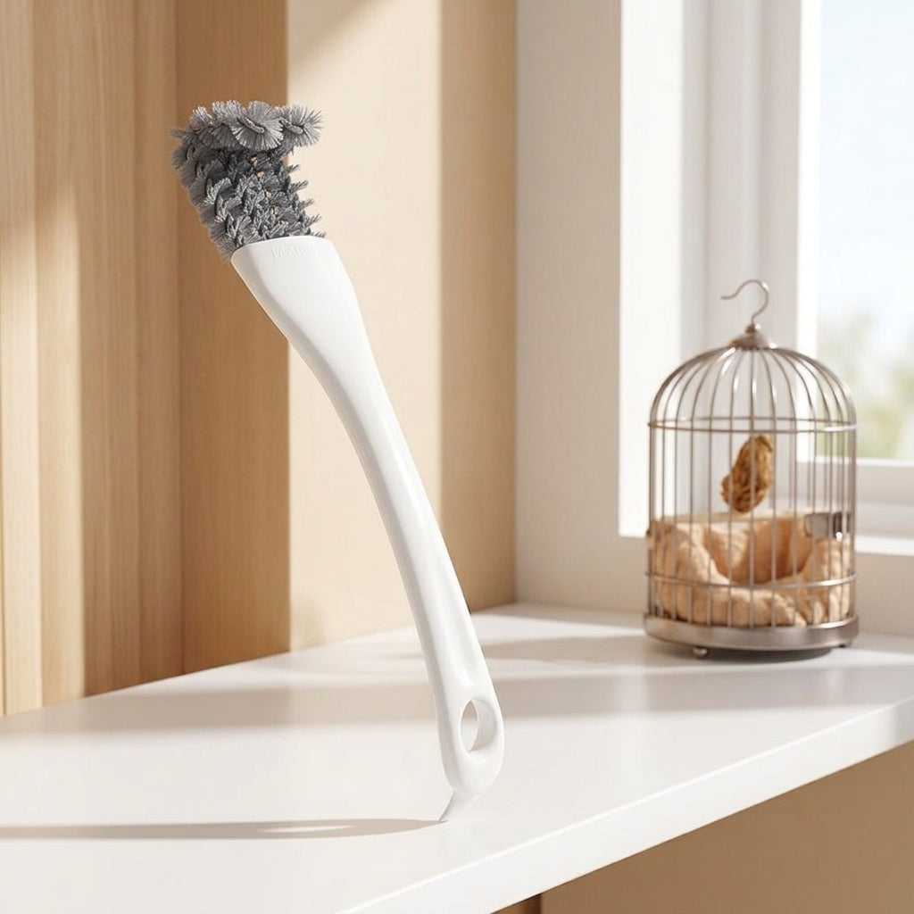 Bird Cage Cleaner and Parrot Cage Cleaning Brush, Combination Pet Bird Cleaning Tool, Long Handle Bird Droppings Remover