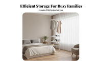 Tension Pole Closet System Open Design Garment Rack Easy to Assemble for Renters