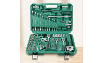 121 Pieces Mechanics Tool Kit with Hard Shell Case Chrome-Finished Mechanics Tool Set Compact Ratchet and Socket Set for DIY Hobbyists, Garage