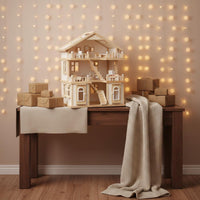 Villa Dollhouse Sturdy Wood Princess Dollhouse opening Layout Pretend Play House for Nursery