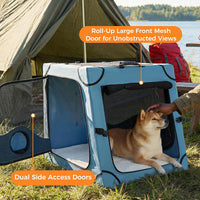 Foldable Portable Car Dog Cage, Waterproof and Breathable Pet Carrier for Medium Dogs